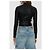 Diesel M-VALARI-TN Top Schwarz Rippstrick - Ansicht 4