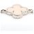 Collana Van Cleef & Arpels Vintage Alhambra Opale Rosa Oro Bianco Au750 - vista 3