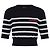 Dsquared2 Woll-Top mit Streifen in Navy Blau