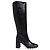 Hogan Lederstiefel mit Absatz in Schwarz