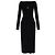 Diesel M-OLONI Kleid aus schwarzem Rippstrick