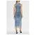 Vestido midi de algodón azul Diesel M-MILONG de canalé - vista 4