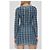 Vestido Diesel M-HALMA de algodón azul pata de gallo - vista 4