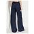 Off White navy blue wool cargo pants - view 4