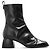Botines de tacón de piel negra Nodaleto