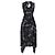 Autre Marque MISBHV Transparentes Midi Kleid Schwarz