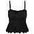 Top Rowina LoveShackFancy negro de algodón y encaje