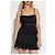Top Rowina LoveShackFancy negro de algodón y encaje - vista 3