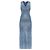 Diesel M-MILONG Kleid aus blauer Baumwolle