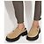 Sandali slingback Moschino in suede beige con plateau - vista 2