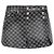 Autre Marque Falda Monogram MISBHV de algodón gris
