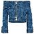 Dsquared2 x Vaquera Jeansjacke in Blau Cropped Schnitt