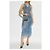 Vestido midi de algodón azul Diesel M-MILONG - vista 2