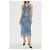 Vestido midi de algodón azul Diesel M-MILONG - vista 3