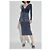 Vestido midi de algodón azul marino Diesel M-MELTI-LS - vista 3