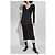 Abito midi in cotone nero M-MELTI-LS Diesel - vista 3