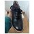 Chloé ankle boots in black leather and blue wool - view 10