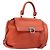 Salvatore Ferragamo Sofia Gancini Bag Leather 2way Orange Silver Auth BA16681A - Jerrillo