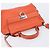 Salvatore Ferragamo Sofia Gancini Bag Leather 2way Orange Silver Auth BA16681A - Jerrillo - vista 6