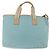 GUCCI GG Canvas Tote Bag 2way Outlet Light Blue Silver 257298 Auth ep16449A - Jerrillo - vista 3