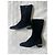 Stivali Chanel in camoscio nero con tacco a blocco - vista 10