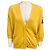 Brunello Cucinelli Cardigan aus Kaschmir in Senfgelb mit Monili