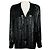 Autre Marque Blusa de rayas con lentejuelas negras Sally LaPointe