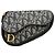 Pouch Saddle Diorissimo in tela blu Dior