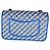 Borsa Chanel Blue Raffia Jute Striped Small Urban Jungle Single Flap Bag - vista 2