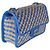 Borsa Chanel Blue Raffia Jute Striped Small Urban Jungle Single Flap Bag - vista 4