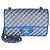 Borsa Chanel Blue Raffia Jute Striped Small Urban Jungle Single Flap Bag - vista 8