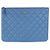 Chanel Blue Quilted Caviar Medium O Case Clutch - Ansicht 8