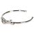 Bracciale rigido Tiffany & Co. in oro bianco e diamanti a forma di fiocco - vista 3