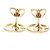 Pendientes de botón Gucci Double G Pink Gold - vista 2
