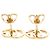 Pendientes de botón Gucci Double G Pink Gold - vista 4