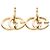 Pendientes de botón Gucci Double G Pink Gold - vista 7