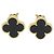 Van Cleef & Arpels Vintage Alhambra Onyx Ohrstecker
