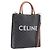 Céline CELINE Triomphe Tote Bag PVC Leather 2way Black Gold Auth mr3126V - Jerrillo
