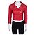 Giacca cropped Prada in pelle d'agnello rossa con hardware dorato Taglia 42 Usata