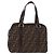 FENDI Bolso de mano de lona Zucca Negro Marrón Auth mr3164 - Jerrillo - vista 2