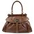 FENDI Zucca Leather Borsa Magic Hand Bag Brown 8BN143