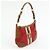 Borsa a tracolla in nylon e pelle con logo triangolare PRADA Rosso Beige Marrone - vista 4