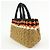 PRADA Borsa Tote 2Way in Raffia con Logo Triangolare Beige Arancione Nero 1BG889 - vista 3