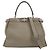 FENDI Peekaboo Medium Borsa 2Way in Pelle Borsa a Mano e a Spalla Greige 8BN290