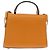 Valextra Micro Igide Hand Bag Leather 2way Orange Silver Auth 208395V - Jerrillo