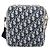 Christian Dior Trotter Canvas Shoulder Bag PVC Blue Silver Auth 211947 - Jerrillo - vista 3