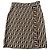 Fendi Mini-jupe portefeuille Zucca en maille beige et noir