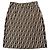 Fendi Mini-jupe portefeuille Zucca en maille beige et noir - vue 6