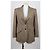 Escada Blazer de lã castanho com riscas