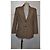 Escada Blazer de lã castanho com riscas - vista 2
